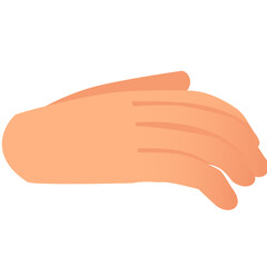 Human Hand With Open Palm In A Caring Gesture A Neutral Background For Design And Creativity