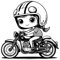 Girl Riding Motorcycle Cute