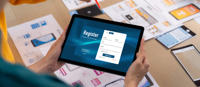 Online registration form for brisk form filling on the internet website