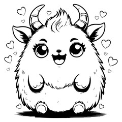 Happy Round Goat Chibi