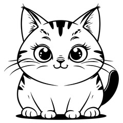 Cute Cartoon Kitten