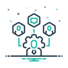 Fototapeta premium Mix icon for client management