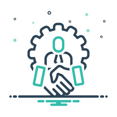 Mix icon for client relations
