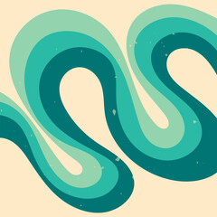 Obraz premium Groovy blue tone wavy pattern.