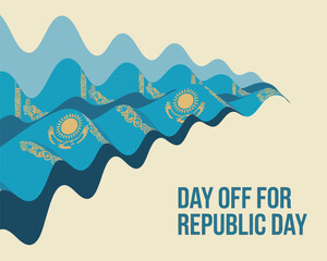 Day Off for Republic Day Kazakhstan Vector Design