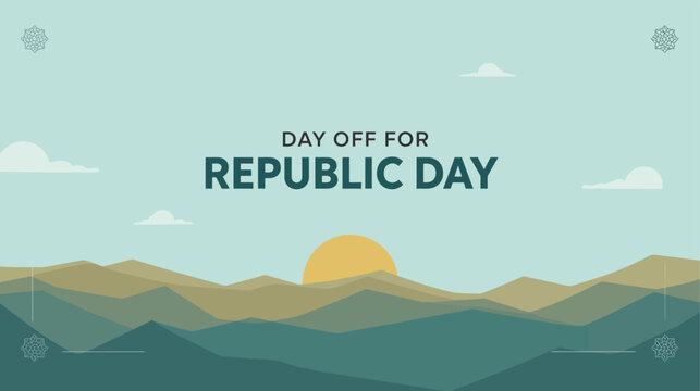 Day Off for Republic Day Kazakhstan Vector Design