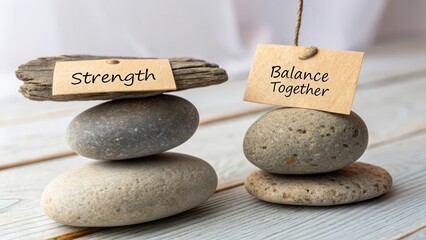 Stones Representing Strength and Balance in a Harmonious Arrangement