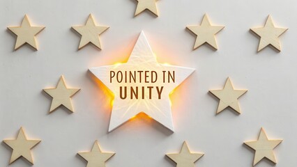 Unity Concept with Star Design for Connection and Harmony Theme