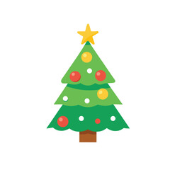 Obraz premium A Christmas tree vector illustration icon