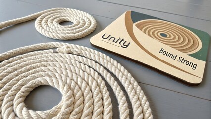 Unity Strength with Rope Symbolism and Creative Artwork Representation