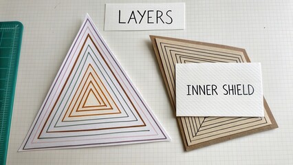 Triangular Geometric Shapes with Labels on a Light Background