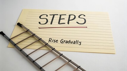 Steps for Gradual Growth with Ladder Inspiration and Positive Message