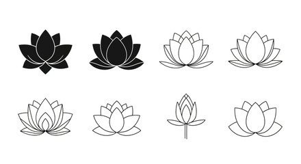 Lotus Flower Icon Set3