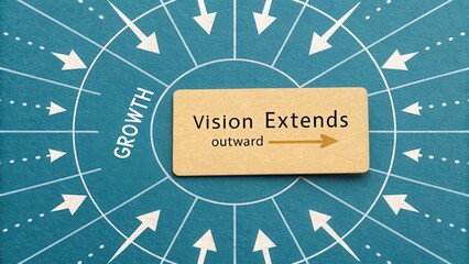Vision Extends Outward for Personal and Professional Growth Concept