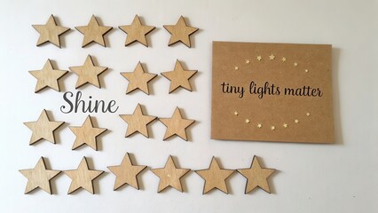Wooden Stars with Inspirational Quotes for Creative Decor Projects