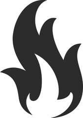 flames hot silhouette