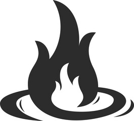 flames hot silhouette