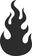 flames hot silhouette