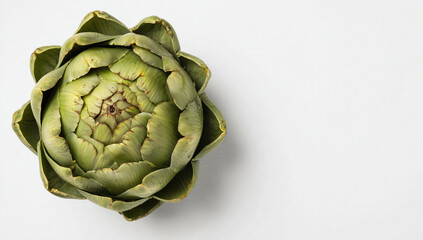 Obraz premium Fresh green artichoke on light background for cooking ideas