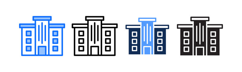 Office Building multiple icon