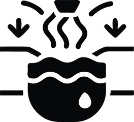 Hot springs spa relaxation and wellness icon