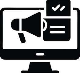 Online marketing and announcement icon