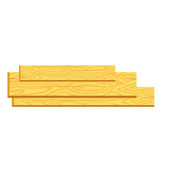 Stack Of Light Brown Wooden Planks With Visible Grain Texture And Rings On A Transparent Background