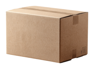 Warehouse actions for cardboard box delivery and environmental view isolated on transparent background
