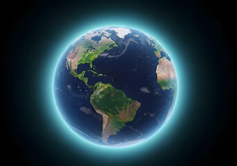 Artistic view of Earth covered with lush forests symbolizing global reforestation and green planet.