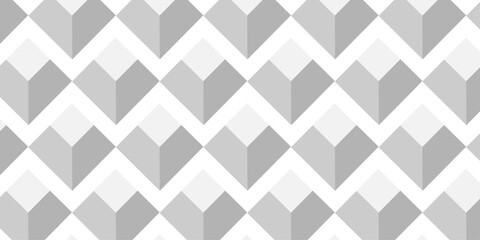 Structure white block box cube seamless pattern grid vintage surface triangle web monochrome square texture white overlap cubic background.	