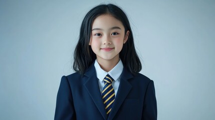 School picture of young girl, School kid image for school yearbook