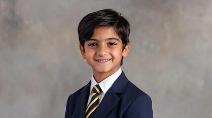 School picture of young boy, School kid image for school yearbook