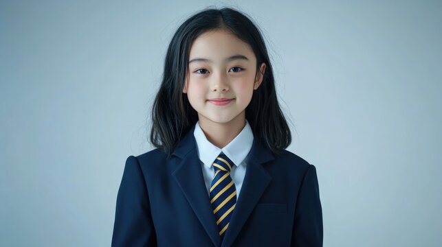 School picture of young girl, School kid image for school yearbook