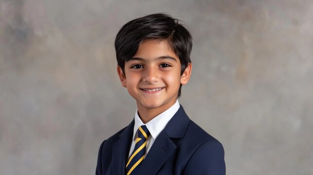 School picture of young boy, School kid image for school yearbook