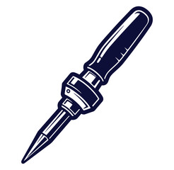 Naklejka premium Detailed vector illustration of a soldering iron isolated on white background for design projects.