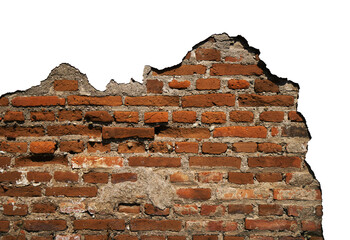 old grunge brick wall border background