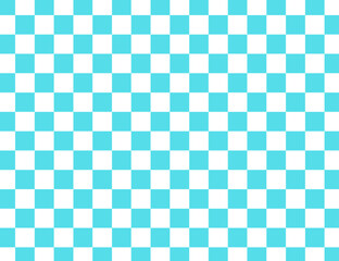 Fototapeta premium 市松模様のパターンイラスト ブルー版