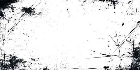 Abstract black and white grunge texture background with a distressed, scratched, and splattered appearance.