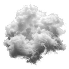 transparent cumulus cloud in extreme macro, billowing with turbulent core, revealing delicate, porous structures, isolated on transparent with soft shadow. Concept of nature's intricate details