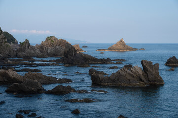 Sunset at the coast on the Sunny Road, Kochi Prefecture, Shikoku, Japan