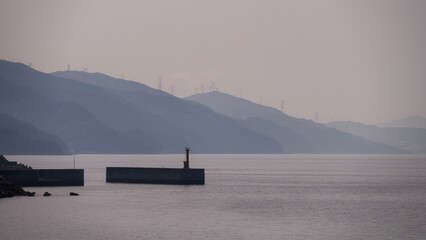 Fototapeta premium Ocean view of West Shikoku in Summer, Ehime Prefecture, Japan