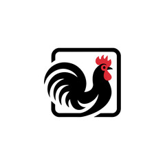 Rooster logo design icon