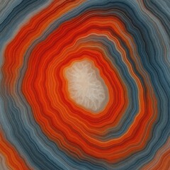 Abstract Agate Stone Texture with Red, Blue, and Ivory Mineral Layers