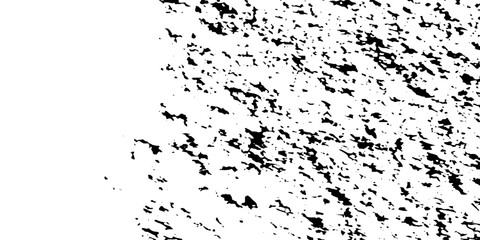 Distress urban overlay spotted concrete grain surface grainy noise rust wall grunge black splatter and white background. damaged chalk crack rough ink wall texture.	

