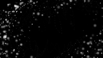 Abstract lights defocused boke. Blurred bokeh isolated overlays background. Dust particles with real lens flare stars. glitter. Merry Christmas and New Year texture