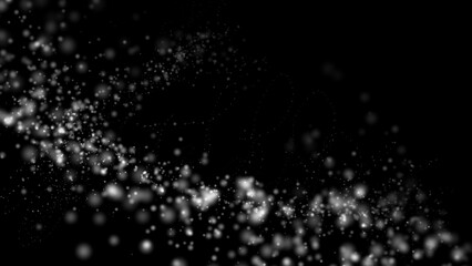 Abstract lights defocused boke. Blurred bokeh isolated overlays background. Dust particles with real lens flare stars. glitter. Merry Christmas and New Year texture