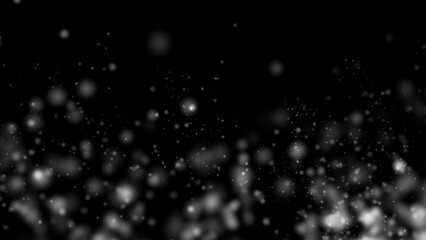 Abstract lights defocused boke. Blurred bokeh isolated overlays background. Dust particles with real lens flare stars. glitter. Merry Christmas and New Year texture