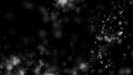 Obraz premium Abstract lights defocused boke. Blurred bokeh isolated overlays background. Dust particles with real lens flare stars. glitter. Merry Christmas and New Year texture