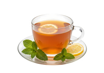 Refreshing tea with lemon and mint, a perfect brew