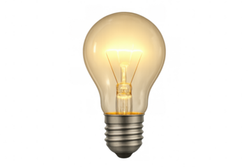 Glowing light bulb illuminating a new idea, innovation, and creative inspiration, representing energy and power